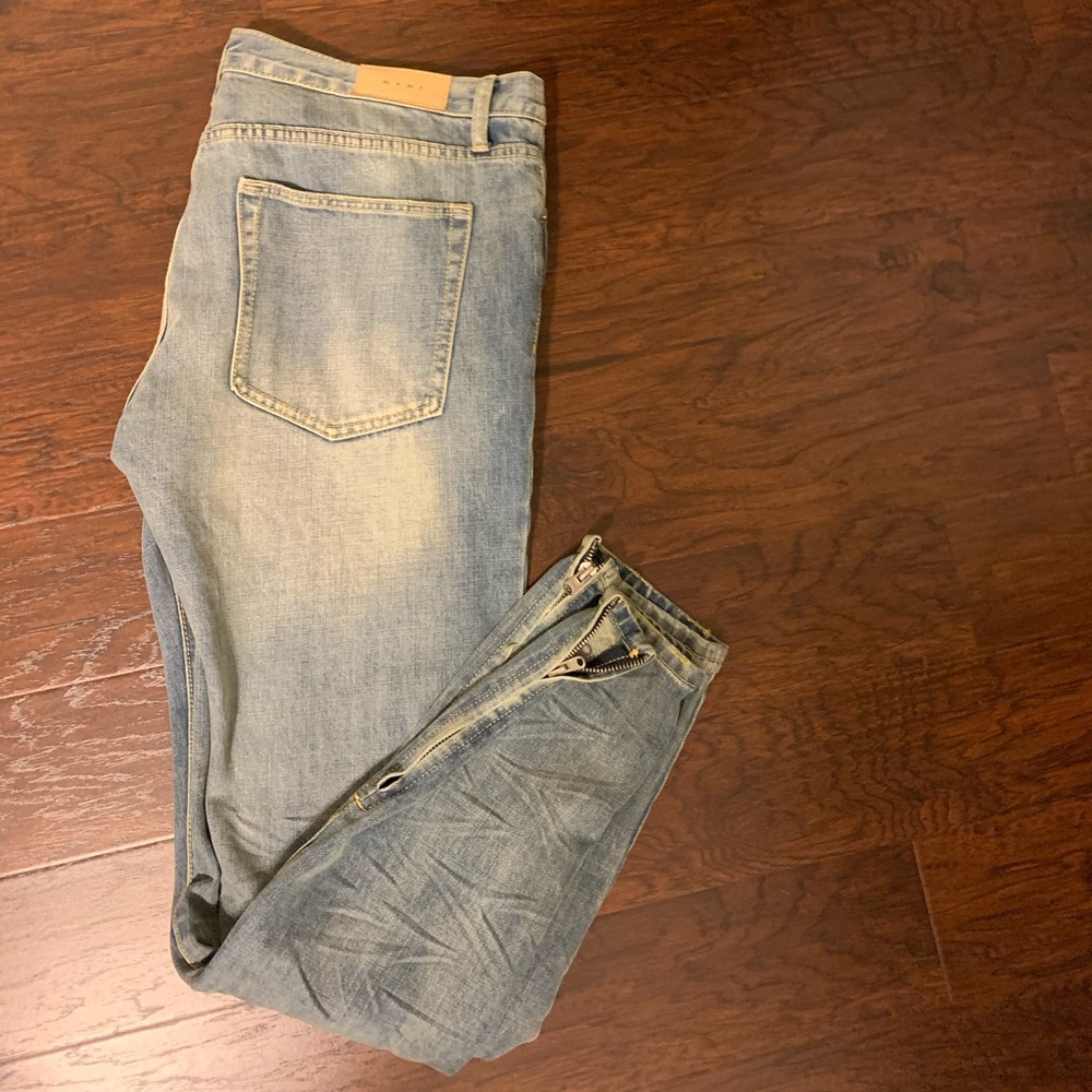 MNML M5 denim zipper jeans. Never worn.